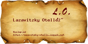 Lazavitzky Otelló névjegykártya